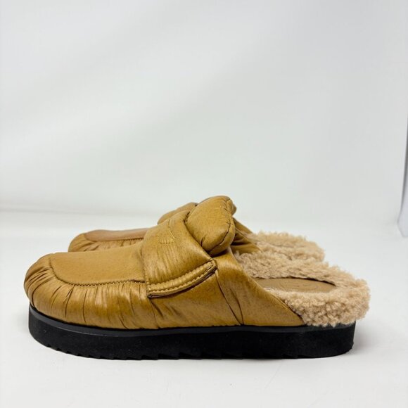 ASH Gong Faux Fur Puff Lined Loafer Mule Shoe Slippers Size 7 | 37 - Picture 5 of 9